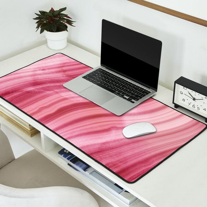 Summer Pink  Mermaid  Marble Desk Mat Gallery Image 2
