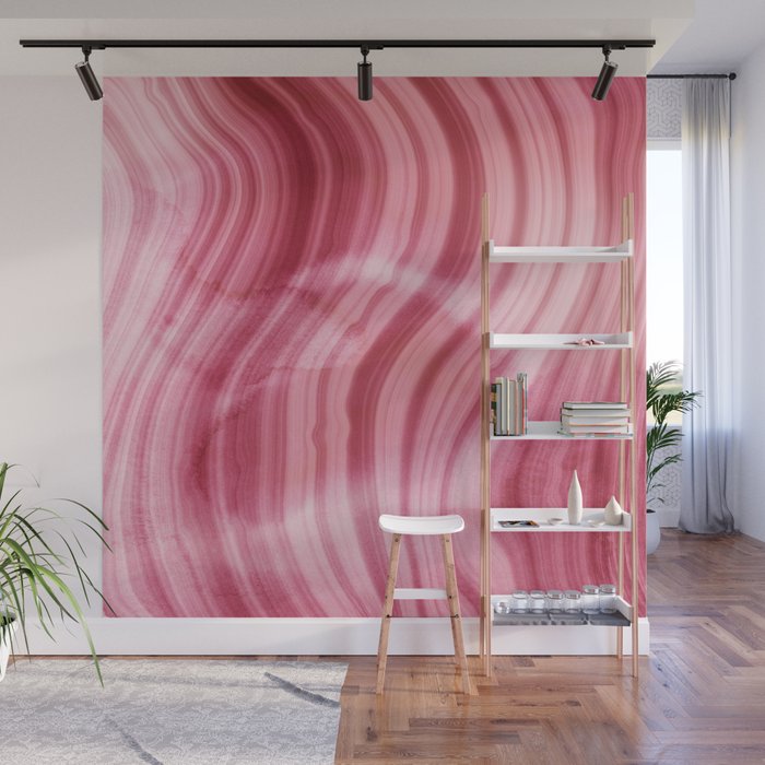 Summer Pink  Mermaid  Marble Wall Mural Gallery Image 1