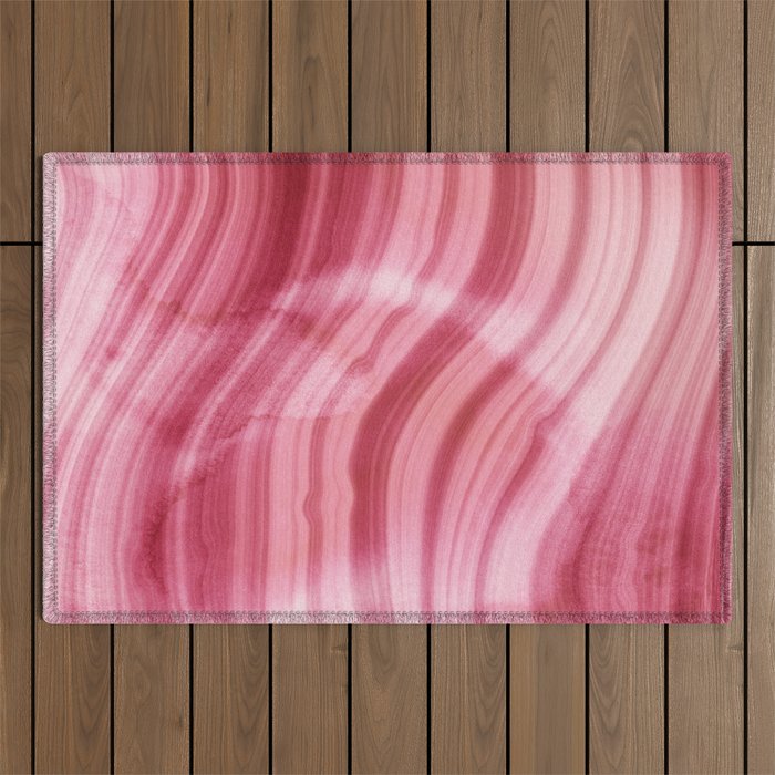 Summer Pink  Mermaid  Marble Outdoor Rug Gallery Image 1