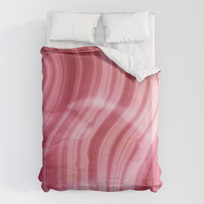 Summer Pink  Mermaid  Marble Duvet Cover Gallery Image 1