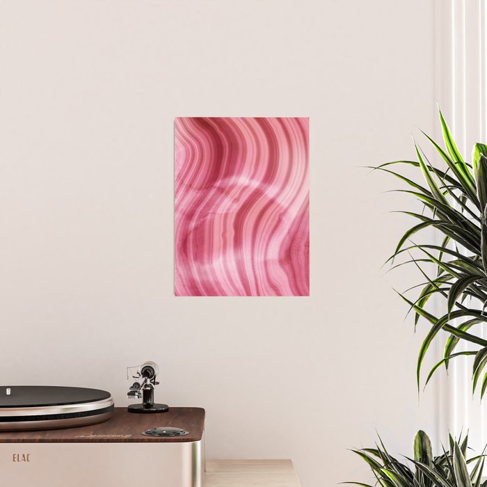 Summer Pink  Mermaid  Marble Poster Gallery Image 2