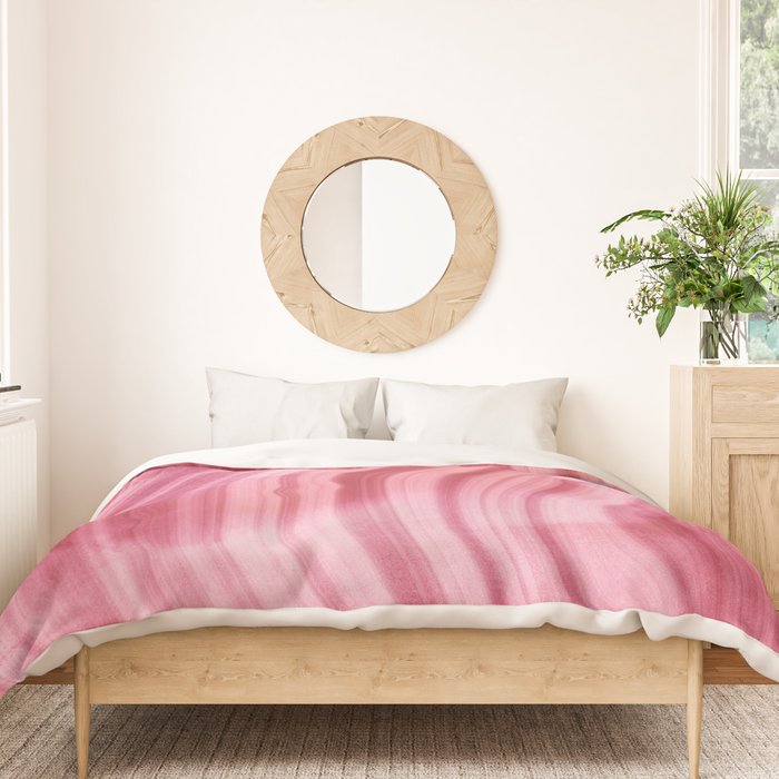 Summer Pink  Mermaid  Marble Duvet Cover Gallery Image 3