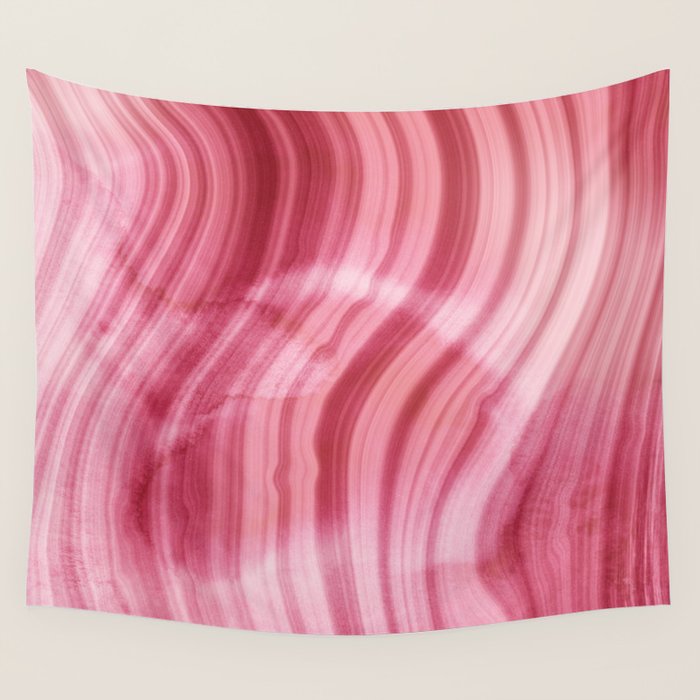 Summer Pink  Mermaid  Marble Wall Tapestry Gallery Image 1
