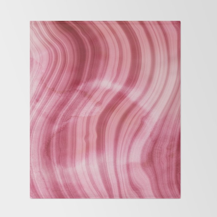 Summer Pink  Mermaid  Marble Throw Blanket Gallery Image 2