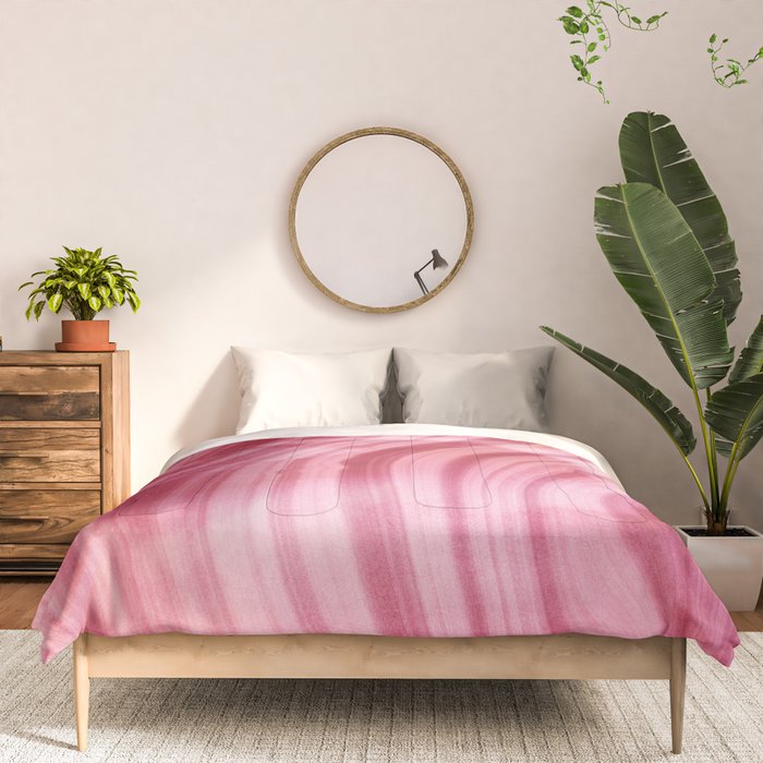 Summer Pink  Mermaid  Marble Comforter Gallery Image 3