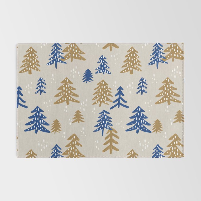 Christmas Trees - Gold & Navy Rug Gallery Image 2