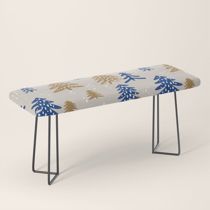 Christmas Trees - Gold & Navy Bench Gallery Image 1