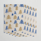 Christmas Trees - Gold & Navy Wrapping Paper Gallery Image 3