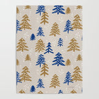 Christmas Trees - Gold & Navy Poster Gallery Image 4