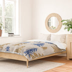 Christmas Trees - Gold & Navy Duvet Cover Gallery Image 2
