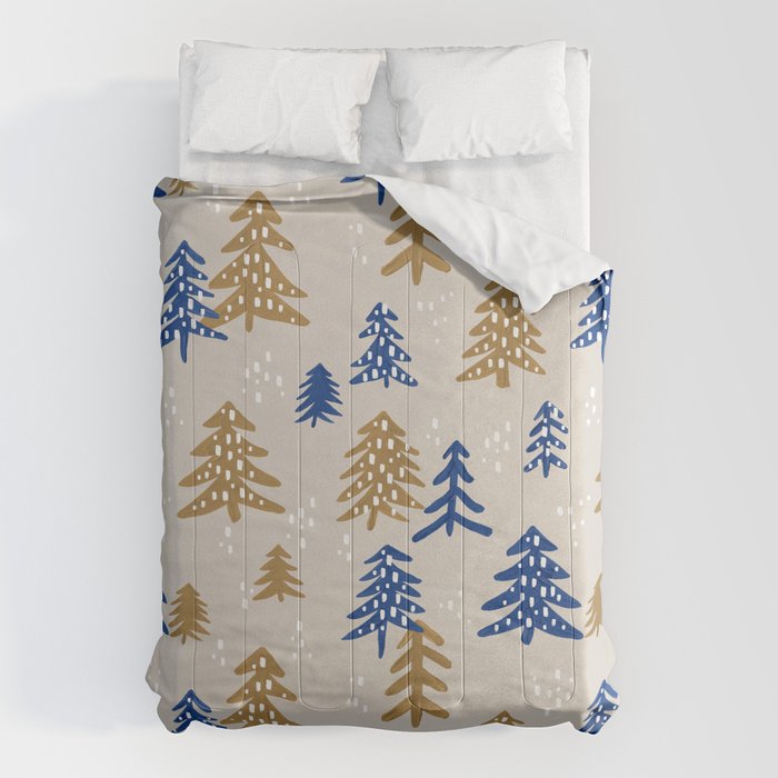 Christmas Trees - Gold & Navy Comforter Gallery Image 6