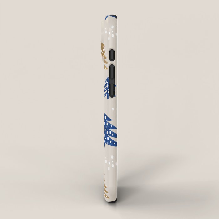 Christmas Trees - Gold & Navy iPhone Case Gallery Image 2