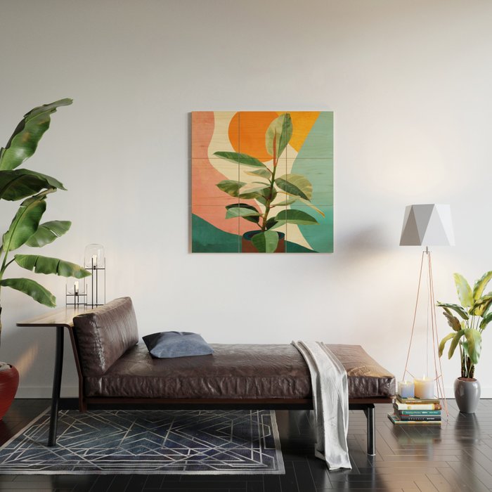 Colorful Ficus 1 Wood Wall Art Gallery Image 2