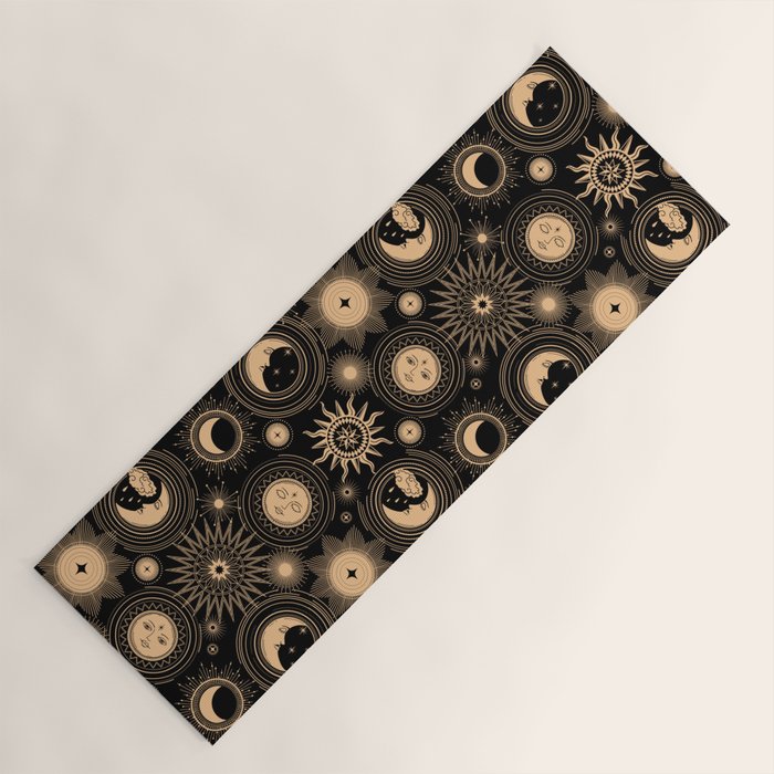 Vintage Sun & Moon Yoga Mat Gallery Image 1