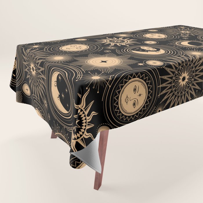 Vintage Sun & Moon Tablecloth Gallery Image 1
