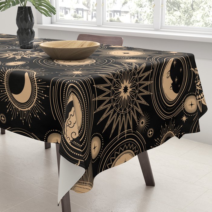 Vintage Sun & Moon Tablecloth Gallery Image 3
