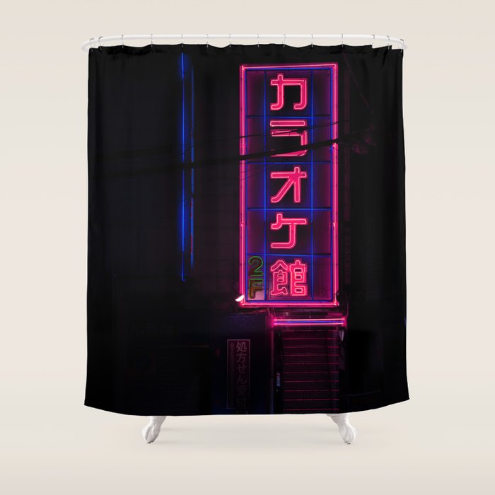 neo tokyo Shower Curtain Gallery Image 1