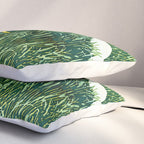 White Egrets in Tall Green Grass Watercolor Pillow Sham Gallery Image 3