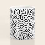 Fun black line doodle art pattern Coffee Mug Gallery Image 4