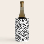 Fun black line doodle art pattern Wine Chiller Gallery Image 1