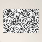 Fun black line doodle art pattern Welcome Mat Gallery Image 1