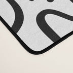 Fun black line doodle art pattern Desk Mat Gallery Image 4
