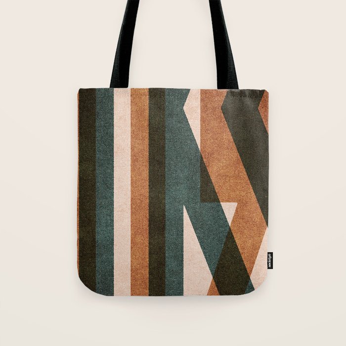 ABSTRACT ALPHABET / Decorative K Tote Bag Gallery Image 1