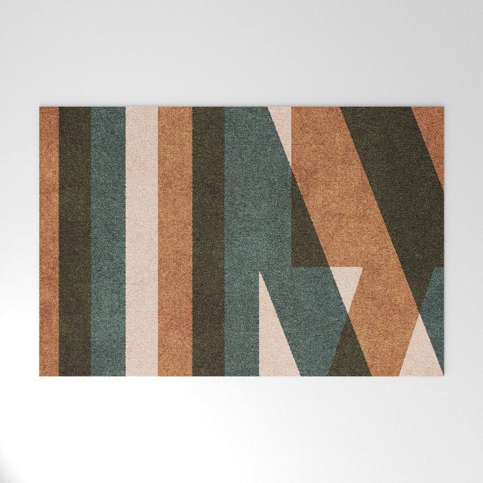 ABSTRACT ALPHABET / Decorative K Welcome Mat Gallery Image 1