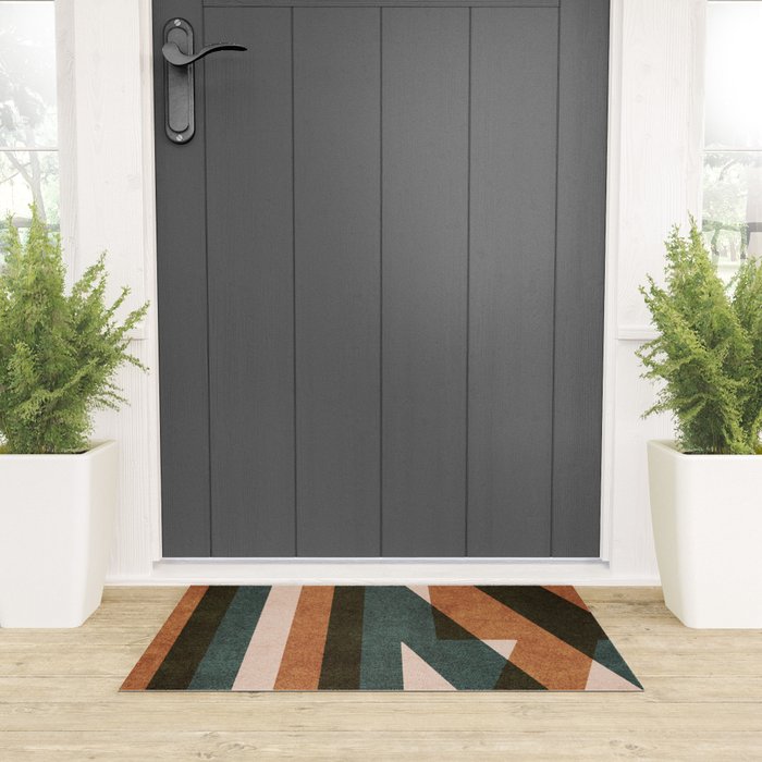 ABSTRACT ALPHABET / Decorative K Welcome Mat Gallery Image 3