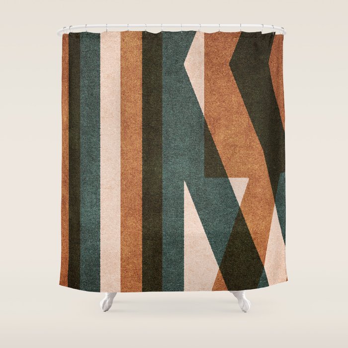 ABSTRACT ALPHABET / Decorative K Shower Curtain Gallery Image 1
