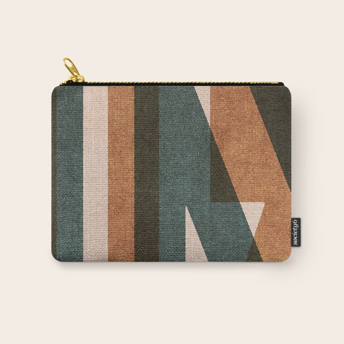 ABSTRACT ALPHABET / Decorative K Carry All Pouch Gallery Image 1