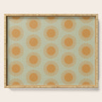 Boho Summer Sun Pattern VIII Sage and Orange Serving Tray Gallery Image 1