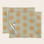 Boho Summer Sun Pattern VIII Sage and Orange Placemat Gallery Image 1