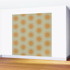 Boho Summer Sun Pattern VIII Sage and Orange Wall Mural Gallery Image 2
