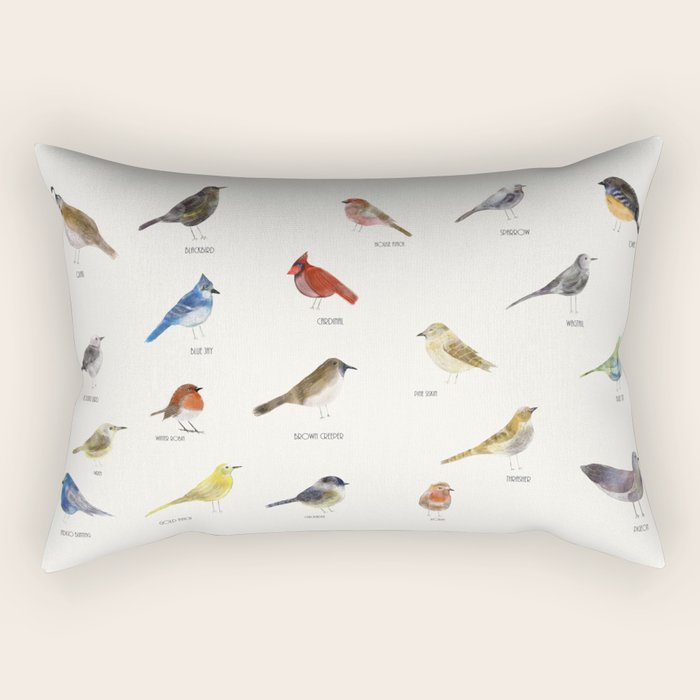 little nature birds Rectangular Pillow Gallery Image 1