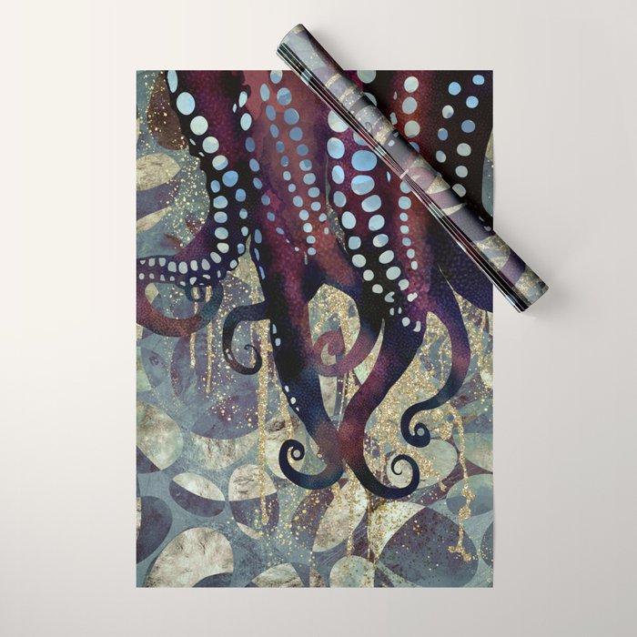 Metallic Ocean II Wrapping Paper Gallery Image 1