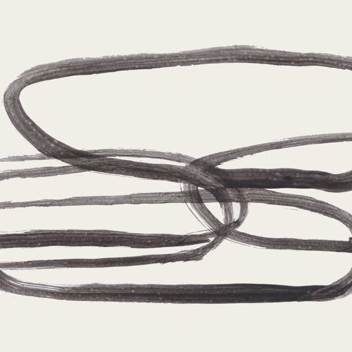 Nesting Ovals Mid Century Modern Minimalist Black Ink Painting Funky Tribal Coffee Mug Gallery Image 2