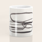 Nesting Ovals Mid Century Modern Minimalist Black Ink Painting Funky Tribal Coffee Mug Gallery Image 4
