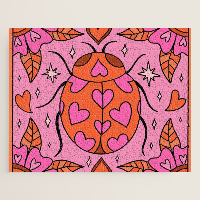 Valentine Lady Bug Jigsaw Puzzle Gallery Image 1