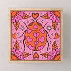 Valentine Lady Bug Mini Art Print Gallery Image 1