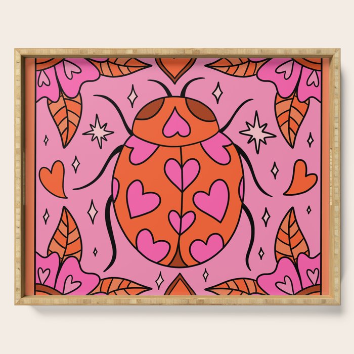 Valentine Lady Bug Serving Tray Gallery Image 1