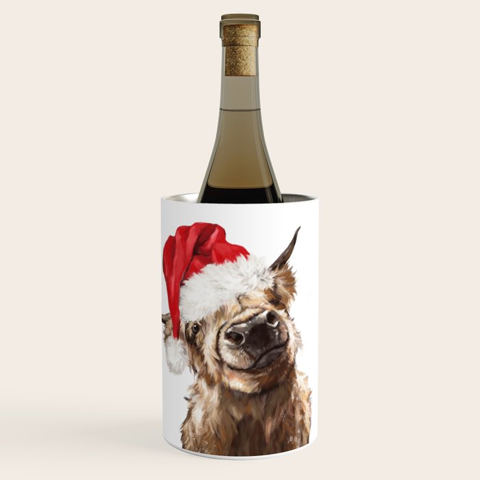 Christmas Highland Cow Wine Chiller Gallery Image 1