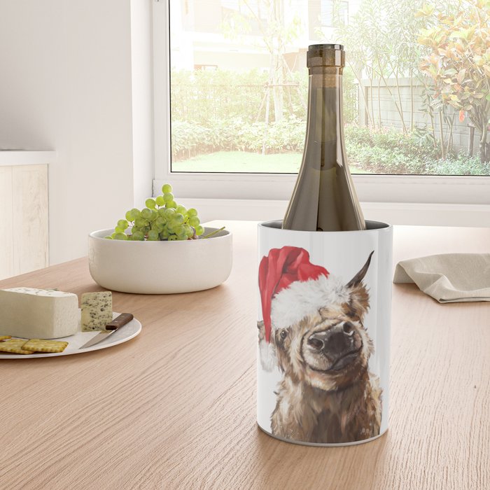 Christmas Highland Cow Wine Chiller Gallery Image 4