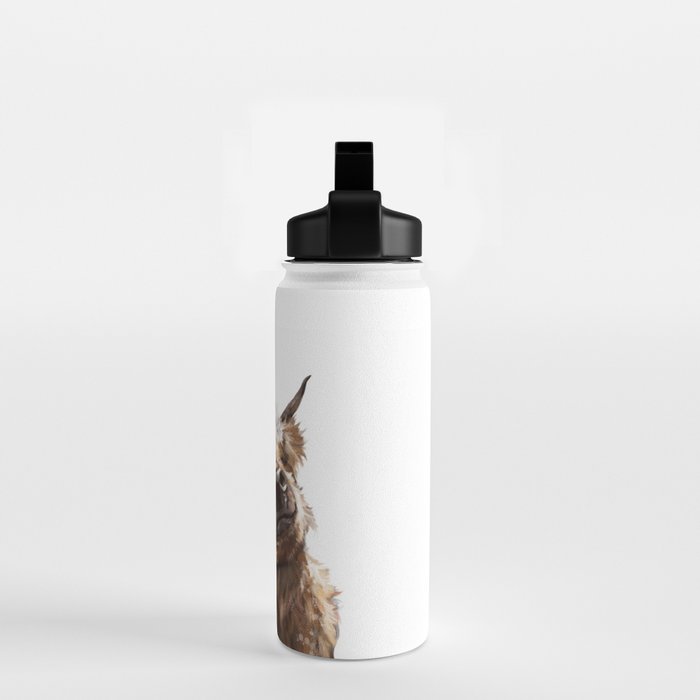 Christmas Highland Cow Water Bottle Gallery Image 2