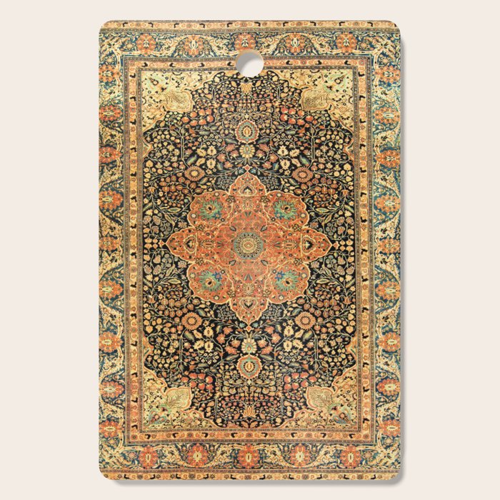Mohtashem Kashan Vintage Persian Rug Print Cutting Board Gallery Image 1