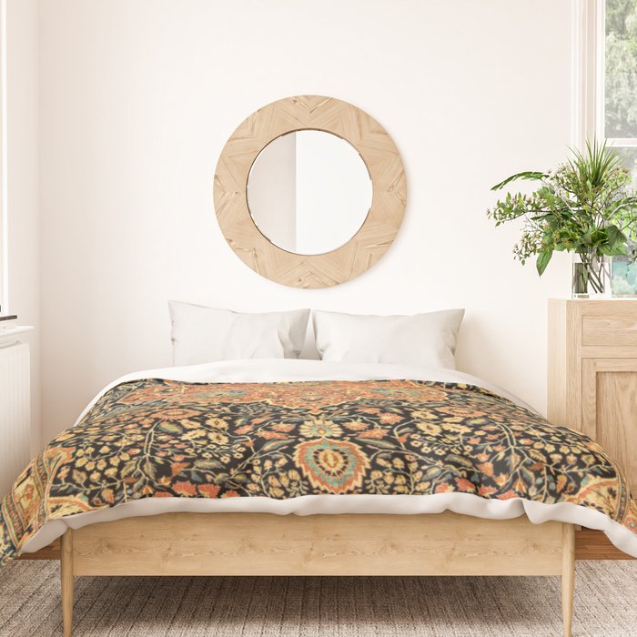 Mohtashem Kashan Vintage Persian Rug Print Duvet Cover Gallery Image 3