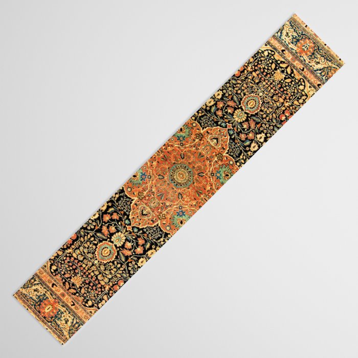 Mohtashem Kashan Vintage Persian Rug Print Table Runner Gallery Image 3