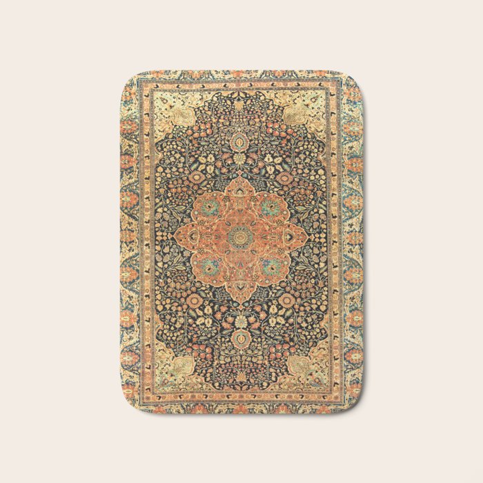 Mohtashem Kashan Vintage Persian Rug Print Bath Mat Gallery Image 1