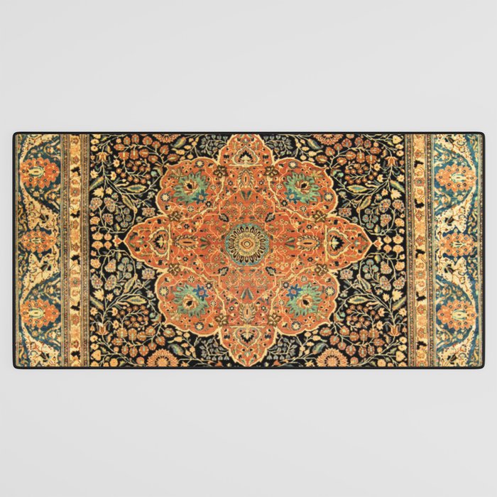 Mohtashem Kashan Vintage Persian Rug Print Desk Mat Gallery Image 3