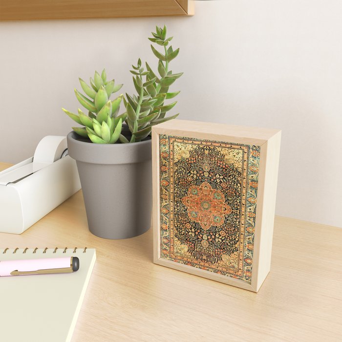 Mohtashem Kashan Vintage Persian Rug Print Mini Art Print Gallery Image 2